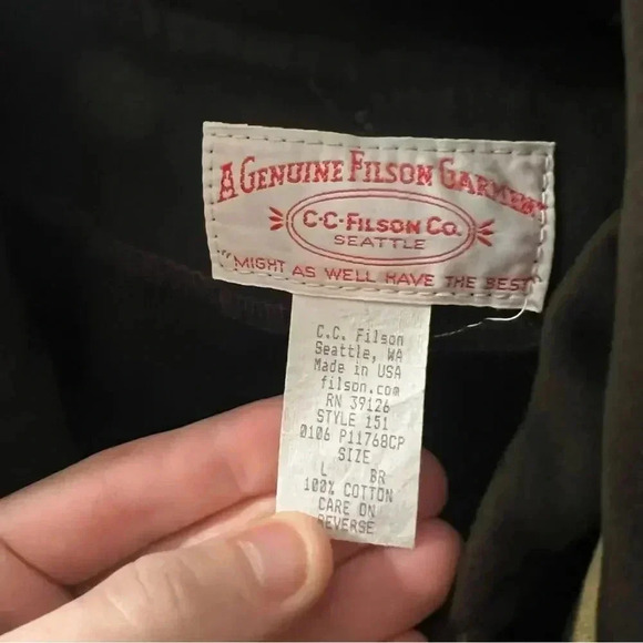 2 in 1 Filson Hunting Jacket With Vest Liner Size Large - Picture 10 of 10